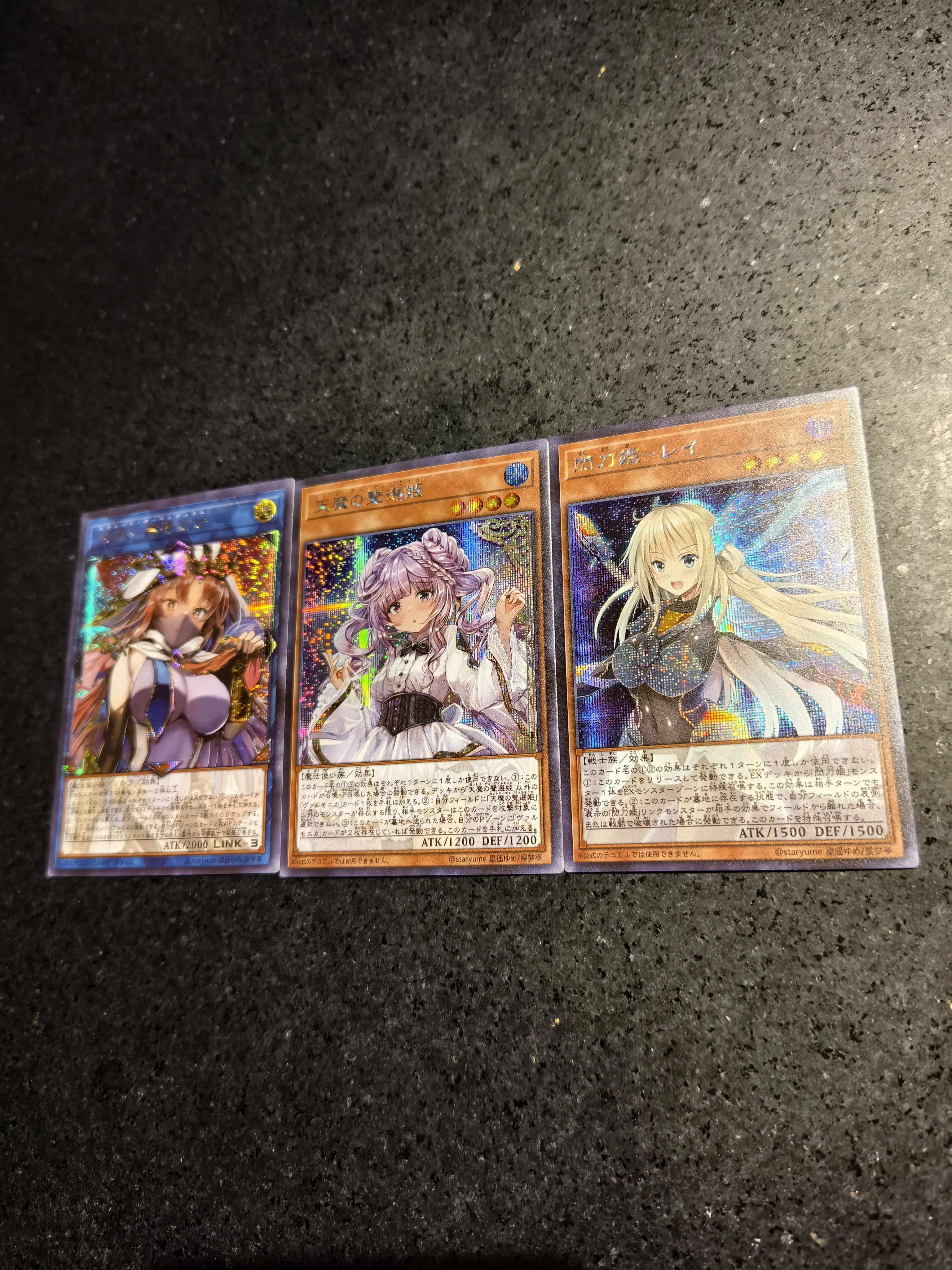 3pcs/set Diy Yu-Gi-Oh! Sky Striker Ace Self Control Collect Signature Trading Flash Card Anime Cartoon Gift