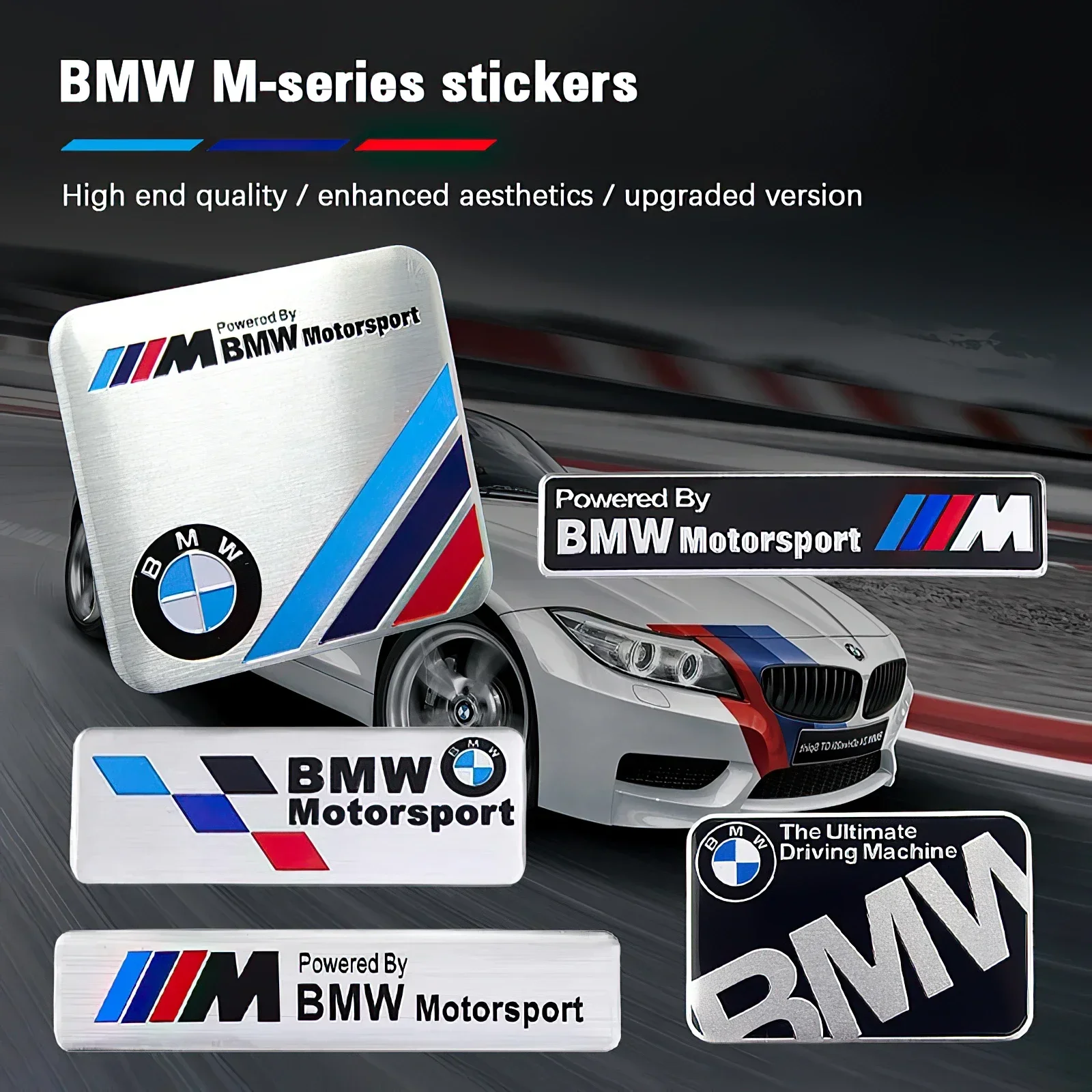 

For BMW E46 E90 E60 F30 F10 E39 E36 F20 G30 G20 E87 E92 E91 E30 BMW Decorative Car Stickers M-series Trunk Decal Accessories