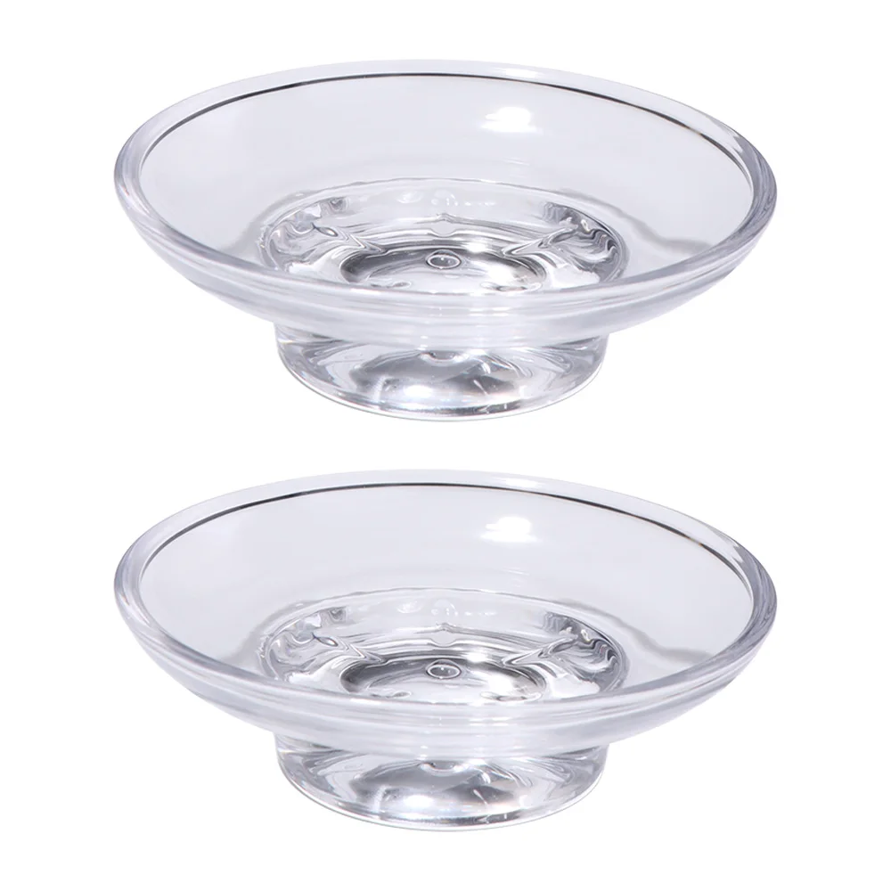 

Clear Matte Glass Soap Dish Round Glass Keep Soap Bars Dry Transparent Glass Soap Box Extend Soap Life Creative Soap Holder