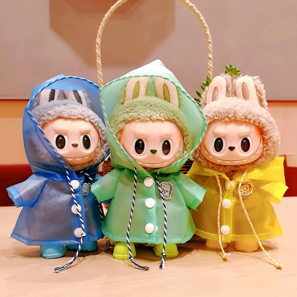 

Raincoat Set Labubu Doll Clothes 1st-3rd Gen Labubu Macaron Pendant Doll Clothes Clothes Cute Exo Kpop