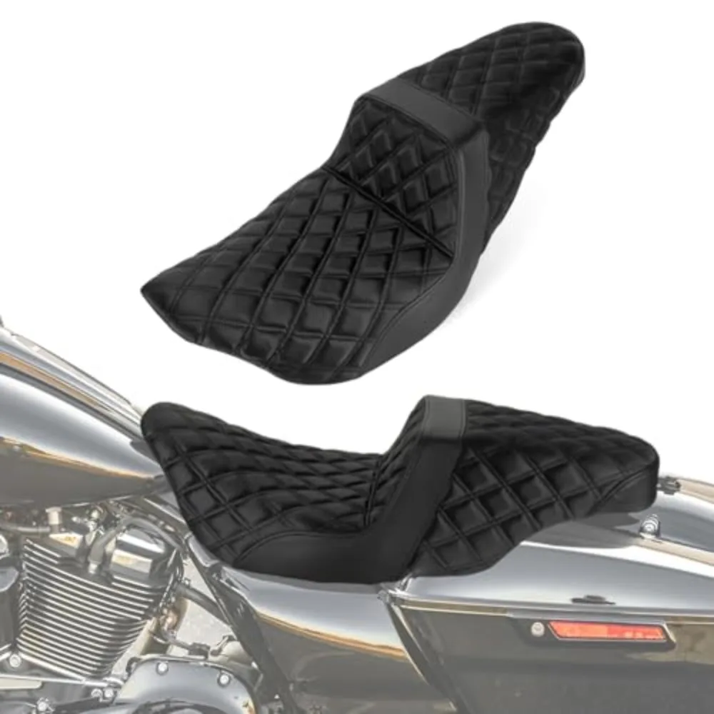 

One-Piece Motorcycle Rider Passenger Seat Cushion for Harley Touring Road King Road Glide Street Glide 2008-2023