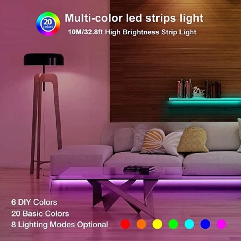 LED strip, Bluetooth music smart light strip, RGB Bluetooth ambient background light, RGB light strip, LED light strip