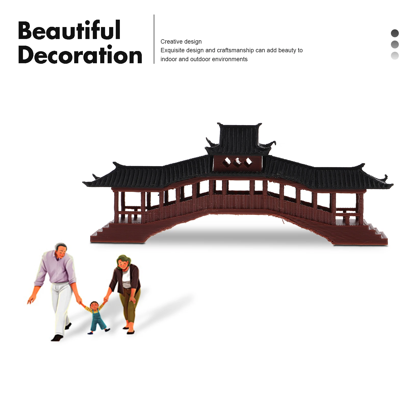 المناظر الطبيعية الصغيرة جناح زخرفة جناح بلاستيكي صغير لخزان الأسماك بونساي المناظر الطبيعية حديقة ديكور حوض السمك حلية المنزل #5