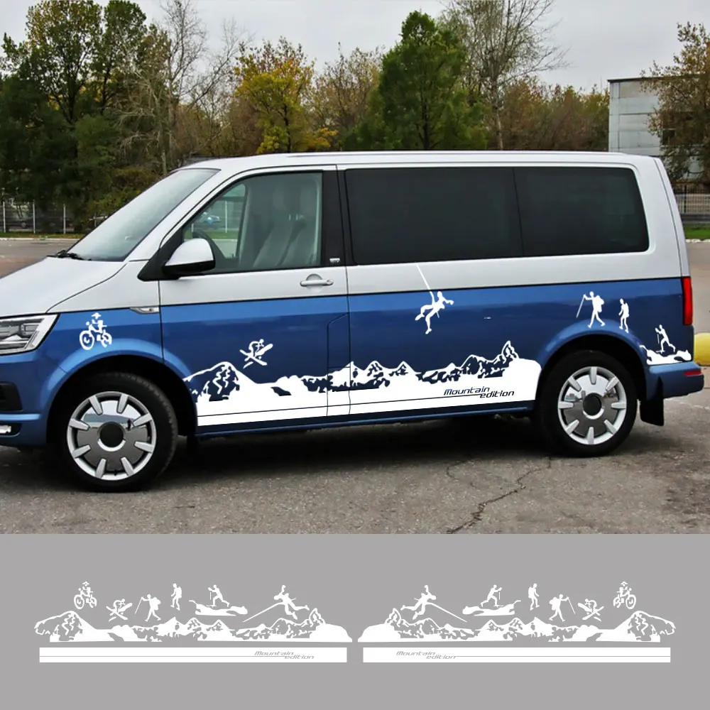 4pcs Car Stickers For Vw Transporter Bus T4 T5 T6 Caravelle Multivan Van Graphics Vinyl Decals Accessories