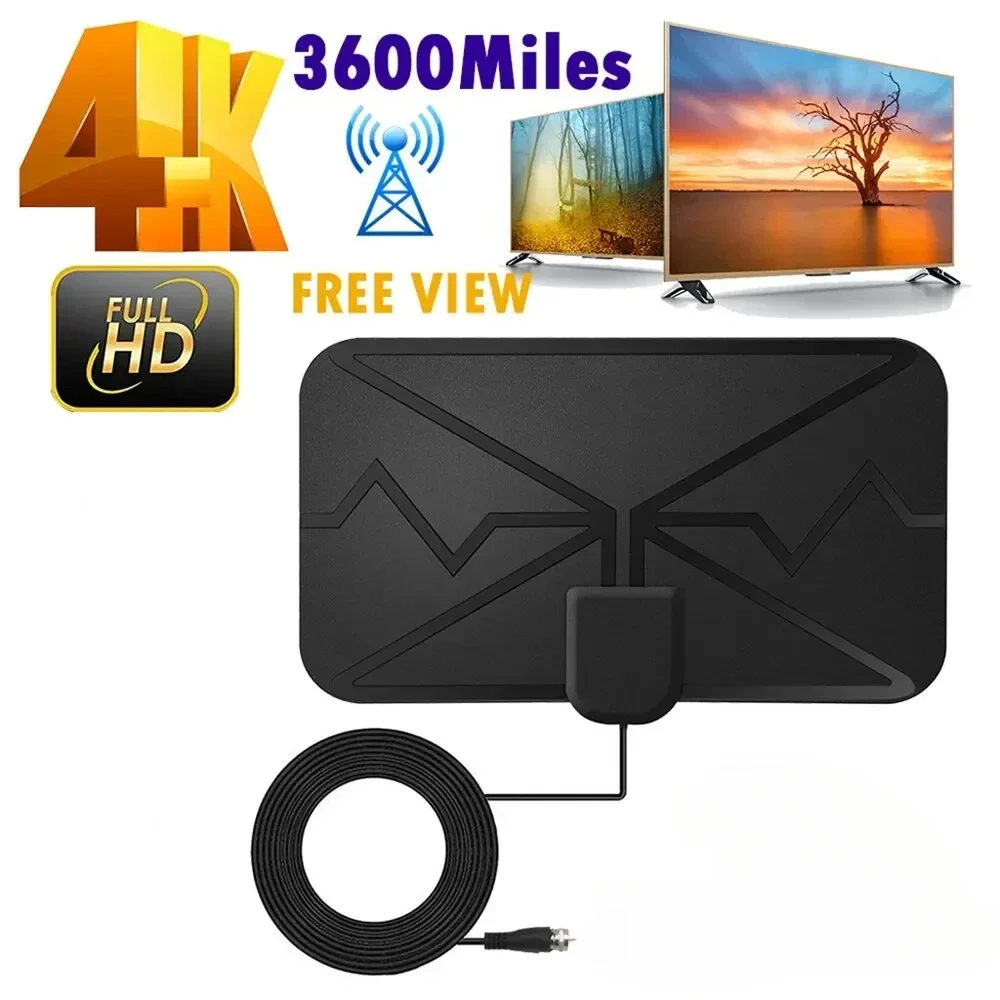 3000Miles TV Antenna 8K 25 High Gain HD TV Digital DVB-T2 Box EU Plug Booster Active Indoor Amplifier For Car RV travel smart tv