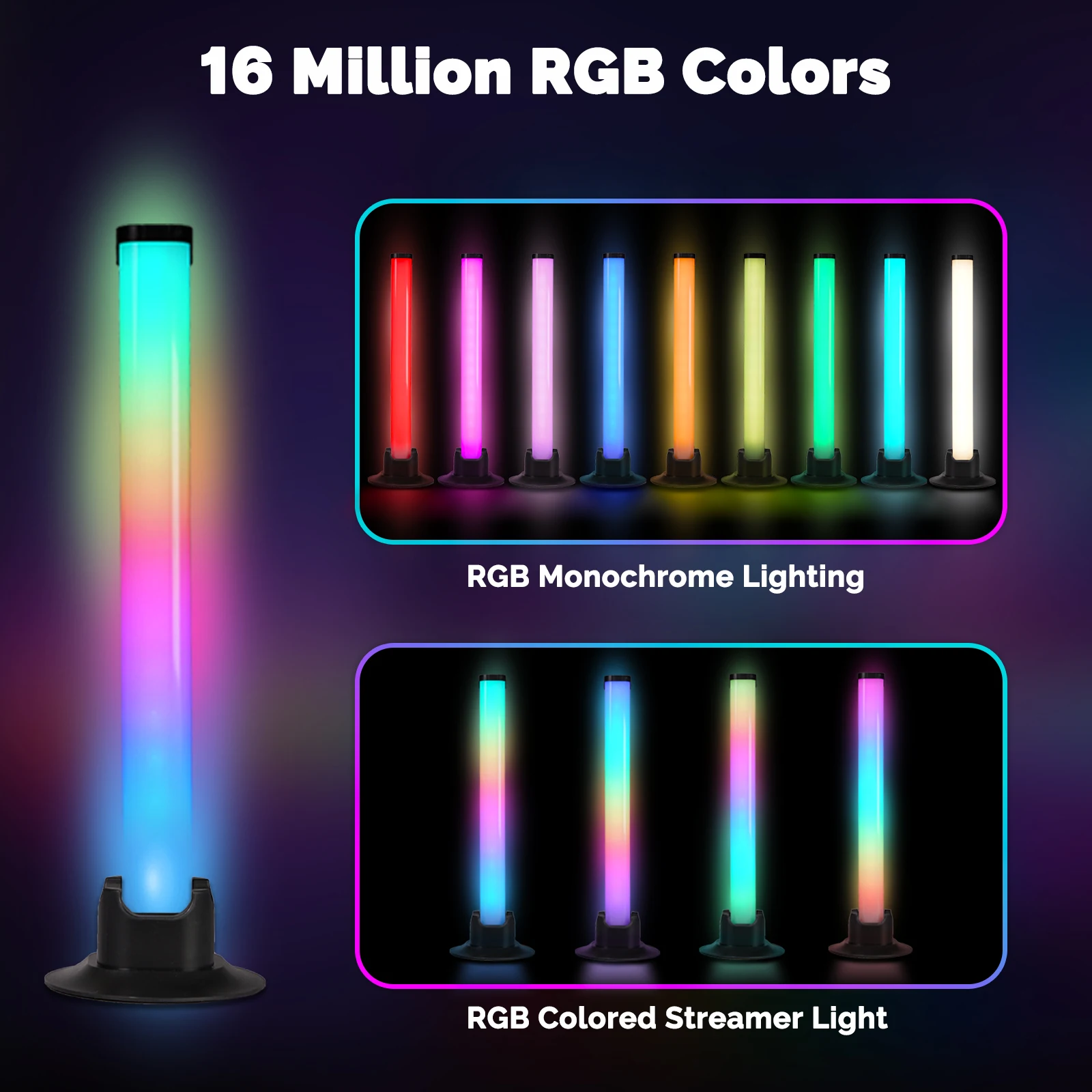 MOES RGB Ambient Light DIY Series Include RGB Light Bar,Splicing LED Lamp,LED Mouse Pad E-sports Room Boost Gaming Atmosphere