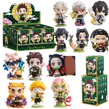 Demon Slayer Tanjiro Kamado Nezuko anime cartoon figure blin...