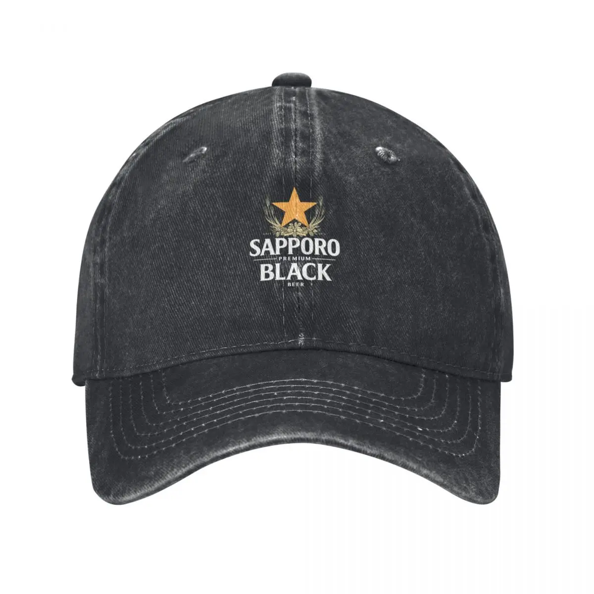 Sapporo Premium Black Baseball Cap Golf Wear Sun Cap Trucker Cap Thermal Visor Caps Women Men's