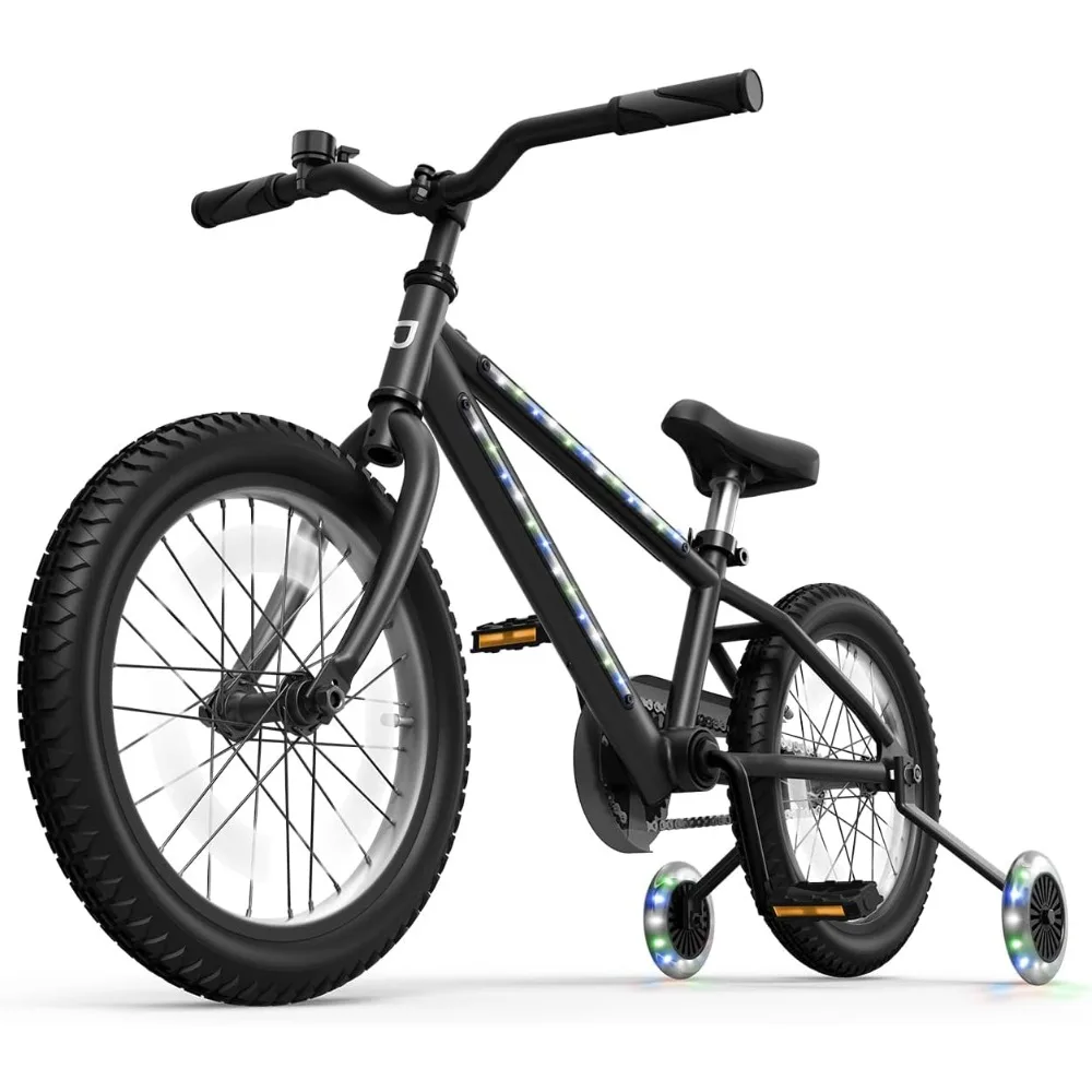 Light Rider Light-Up Bike, Light-Up Frame and Wheels, Includes Training Wheels, Four Different Light Modes