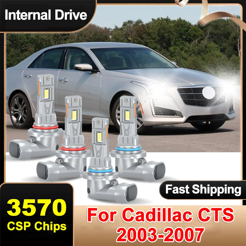 

For Cadillac CTS 2003-2007 9005 9006 LED Headlight Bulbs Super Bright 6000k Single Copper Tube Auto Light Bulbs