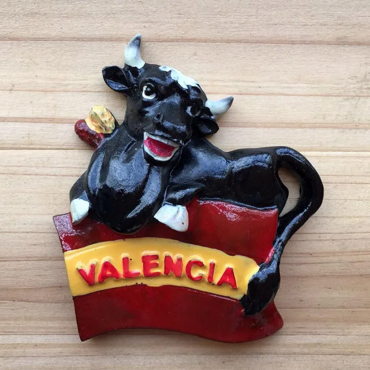 Bullfighting style Spanish creative Barcelona Refrigerator Sticker crafts Travel souvenirs gift Home decoration handmade