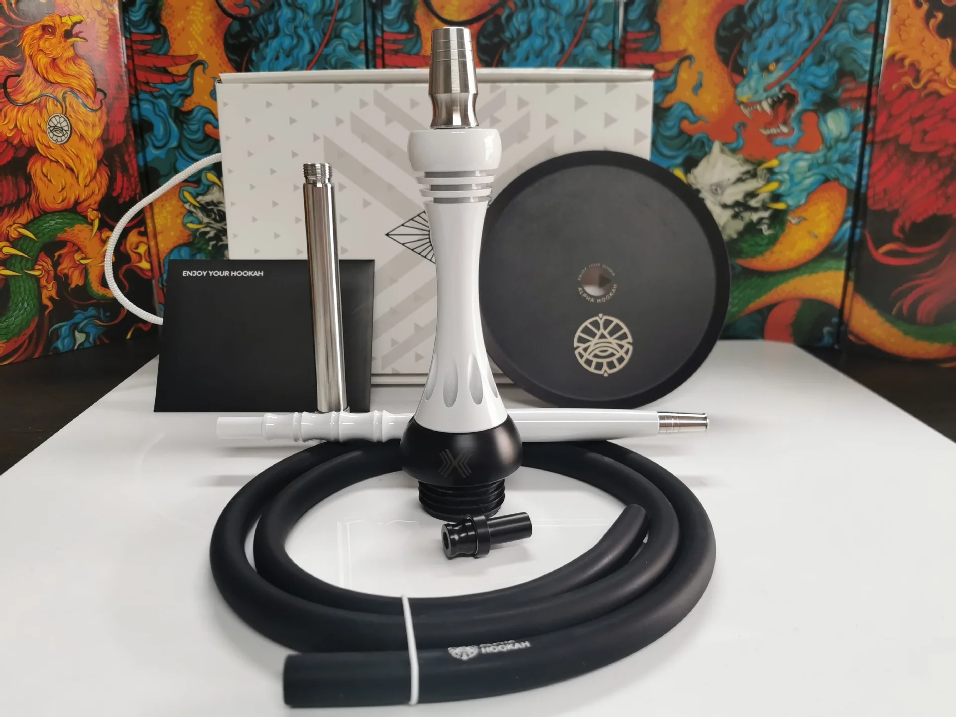 نسخة جديدة عالية الجودة شعبية الشيشة الروسية الفولاذ المقاوم للصدأ تشيتشا الروسية نموذج X ألفا X الشيشة ألفا الشيشة مع صندوق هدية