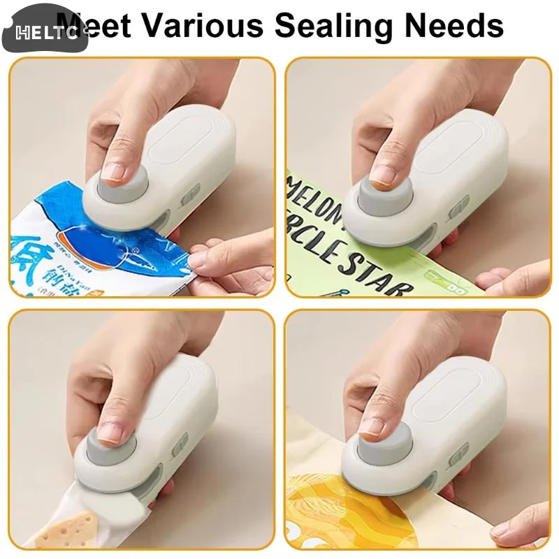 1pcs Mini Heat Bag Sealing Machine Package Sealer Bags Thermal Plastic Food Bag Closure Portable Sealer Kitchen Accessories - view 5
