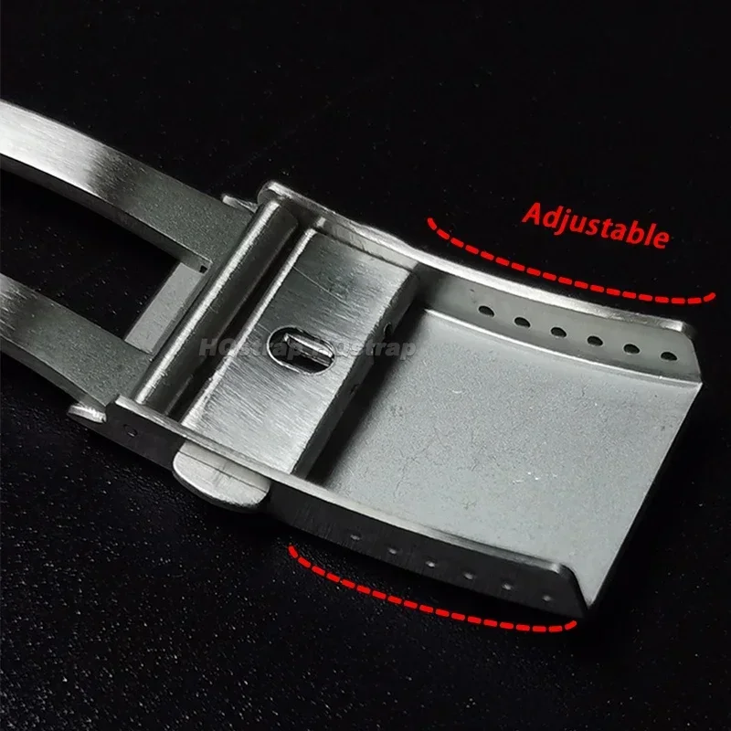 Metal Buckle 18mm 20mm 22mm Soild Stainless Steel Extended Folding Button Deployment Butterfly Watch Clasps Watches Accessories