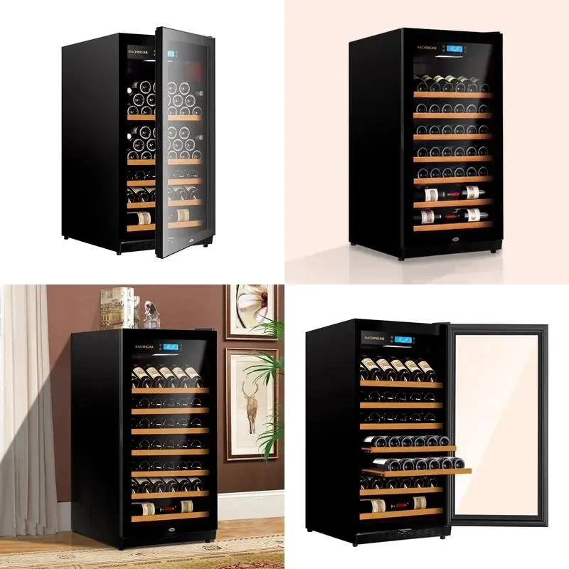 Factory Direct Solid Wood Wine Cabinet Non Electroplated Piano Paint Storage for Red Wine Champagne and Baijiu
