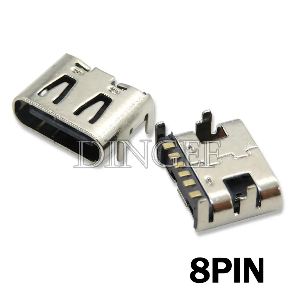 10PCS TYPE-C USB SMD Female Socket 6P 16P 24P HD transmission interface for Smartphones end Charging Plug Module dingef