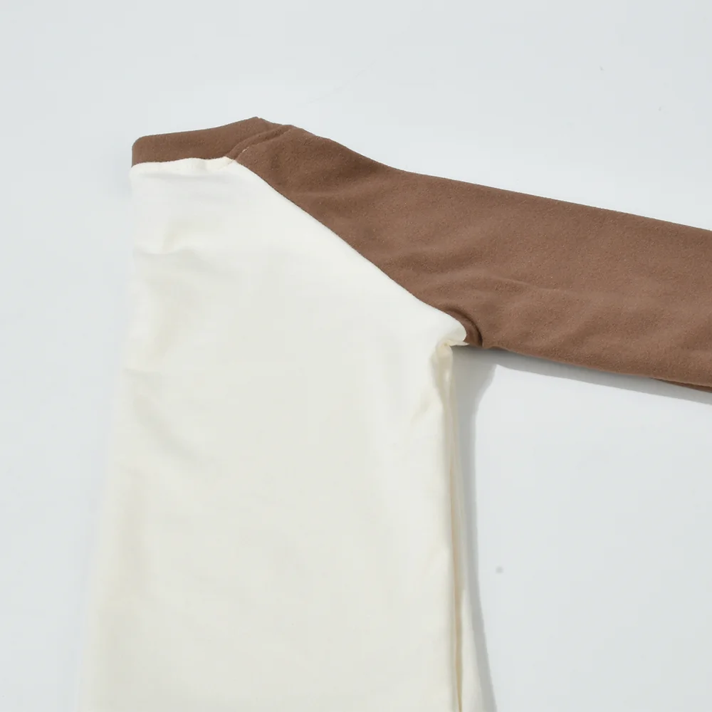 جديد الأطفال طويلة الأكمام الكرتون طباعة كتلة اللون قميص لطيف جولة الرقبة الأساسية تي شيرت للأطفال الكورية نمط الخريف الشتاء الأعلى #6