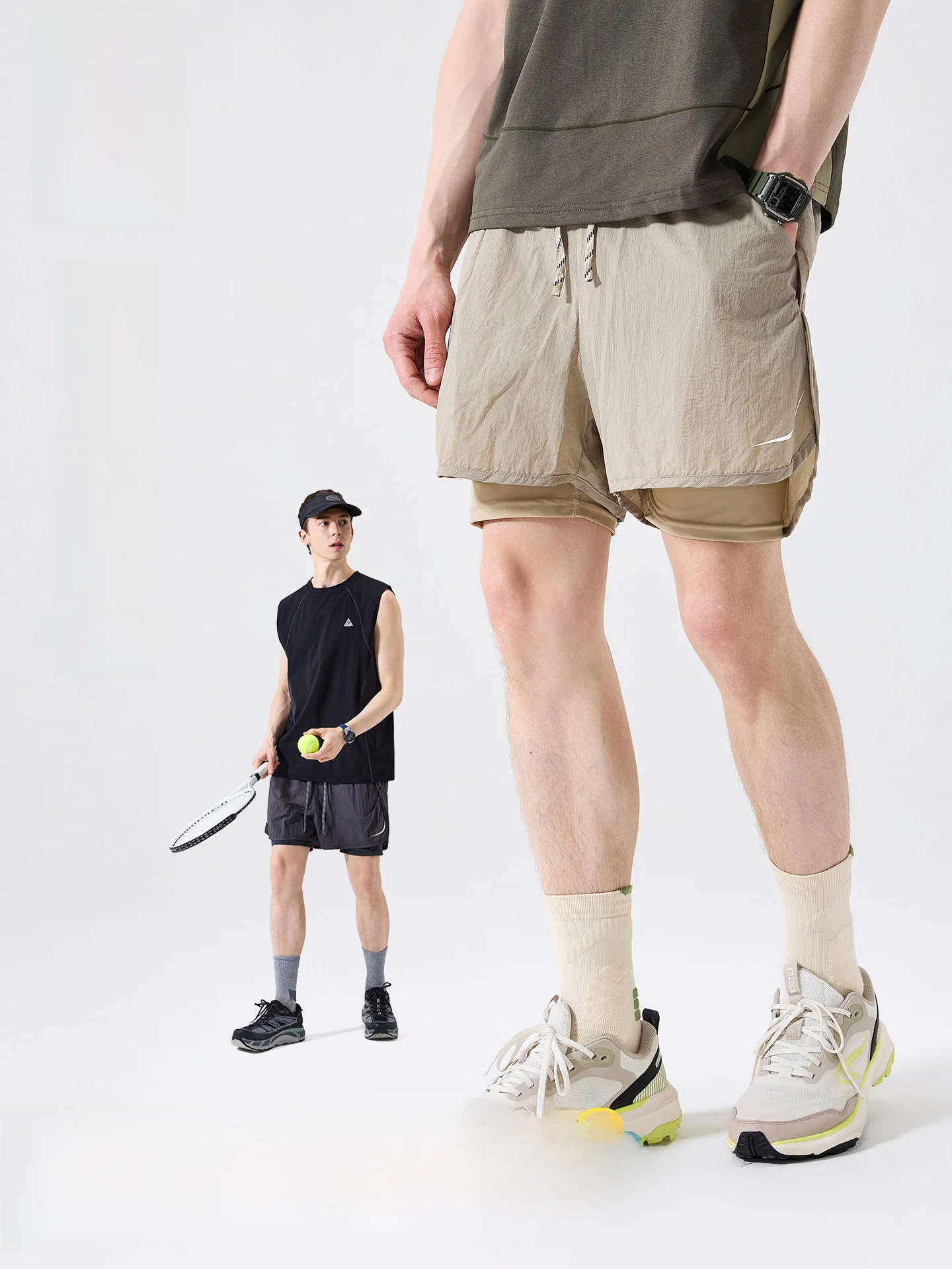 

LAZY DAY Lightweight Quick-Dry Casual Men's Shorts Outdoor Summer Lightweight Breathable Loose Sports Five-Quarter Pants