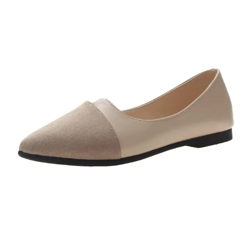 

Pointed Toe Ballerina Ballet Flat Shoe Zapatos Casual Slip On Mujer Loafers Women Shoes Fashion Splice Mule Flats