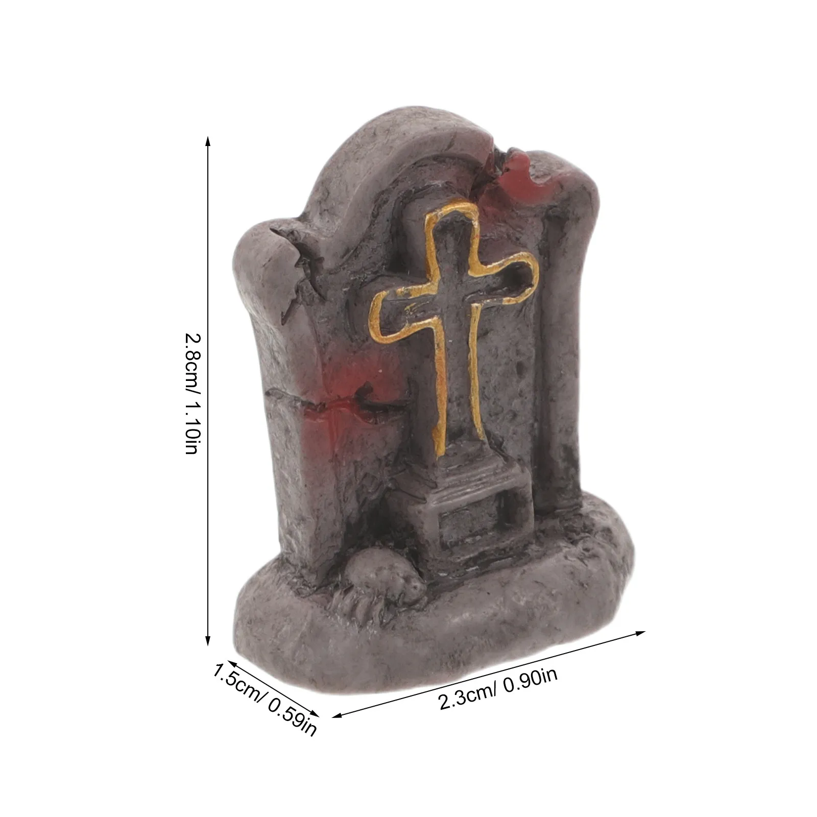 20Pcs Halloween Village Tombstones Resin Miniature Graveyard Decorations Gothic Cemetery Scene Props Spooky Diorama Accessories