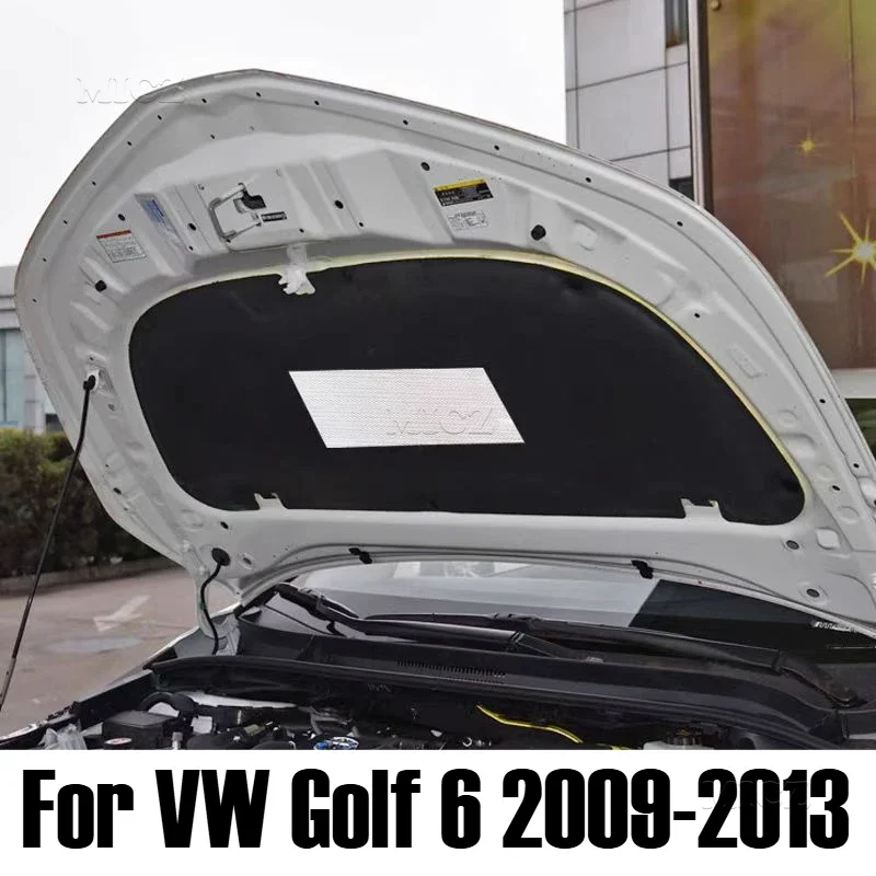 

For Volkswagen Golf 6 Car Engine Hood Sound Heat Fire Insulation Cotton Pad Soundproof Mat Cover Foam 2009-2013