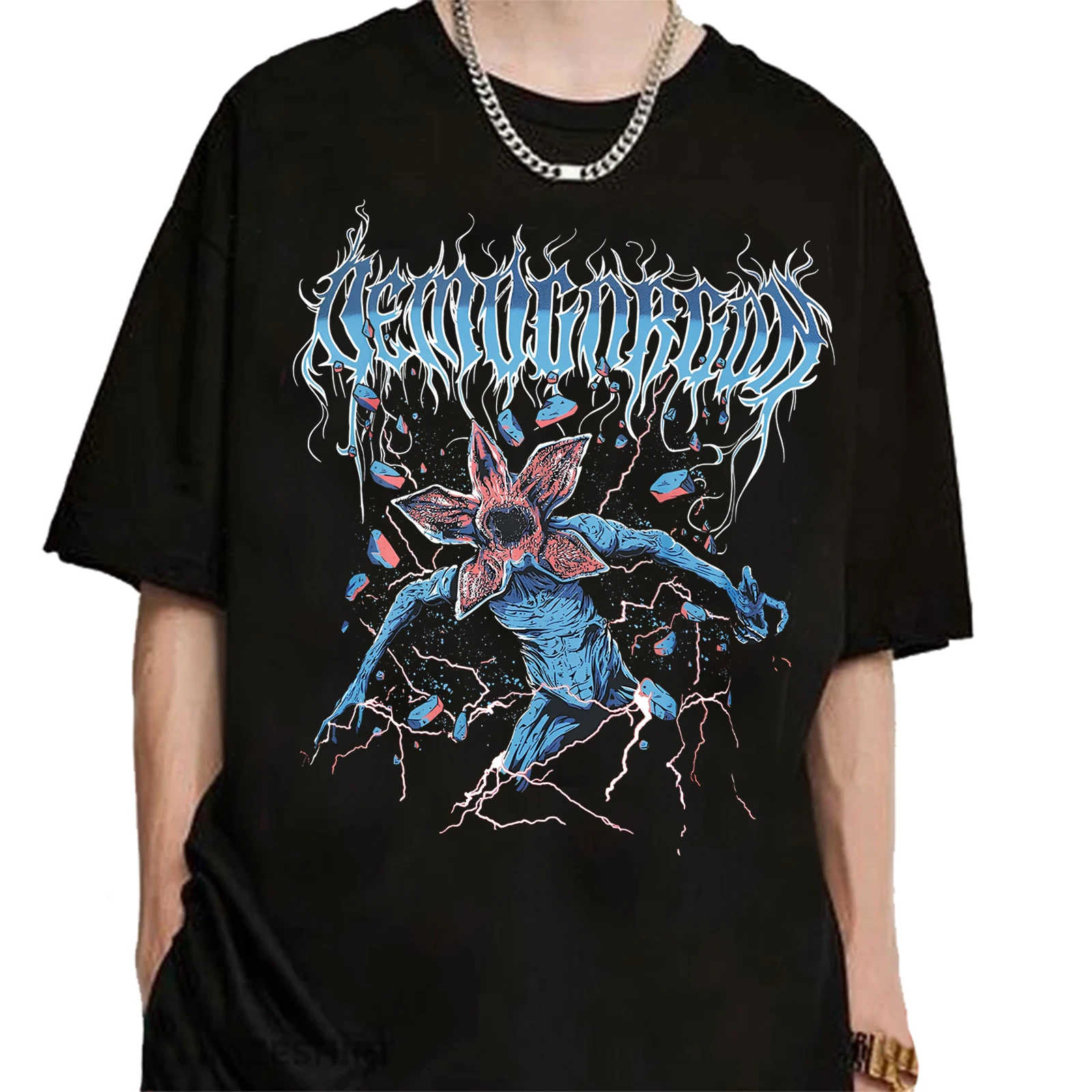 Eddie Munson The Demogorgon T-shirt Cannibal Flower Monster Graphic T Shirts Man Woman Gothic Fashion Vintage T-shirts