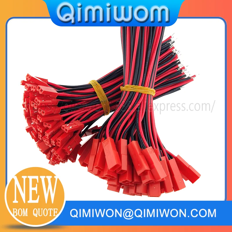 10 Pairs 100mm 2 Pin JST Plug Connector Male+Female Plug Connector Cable Wire for RC Toys Battery LED Lamp