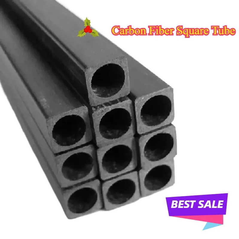 Carbon Fiber Square Tube Outer Diameter 2mm/2.5mm/3mm/4mm/5mm/6-10mm Length 500mm Hollow Square Tube For R/C modeling DIY