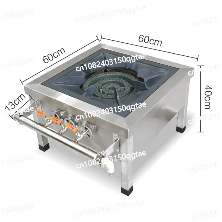 Free Standing Single Stock Pot Stove Propane Stainless Steel Countertop Commercial Gas Burner Range