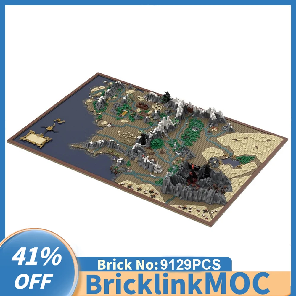 

NEW 9129PCS MOC Lord of The Ringsed Movie UCS Middle Earth Map Model DIY creative ideas Child toy Birthday Gift Building blocks