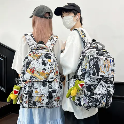 Dragon Ball Goku Ryggsäck Anime Tryck Stor Kapacitet Trendig Avslappnad Reseryggsäck För Män Kvinnor Högskolestudenter Skolväska 6 best sales Goku-ryggsäck - №5