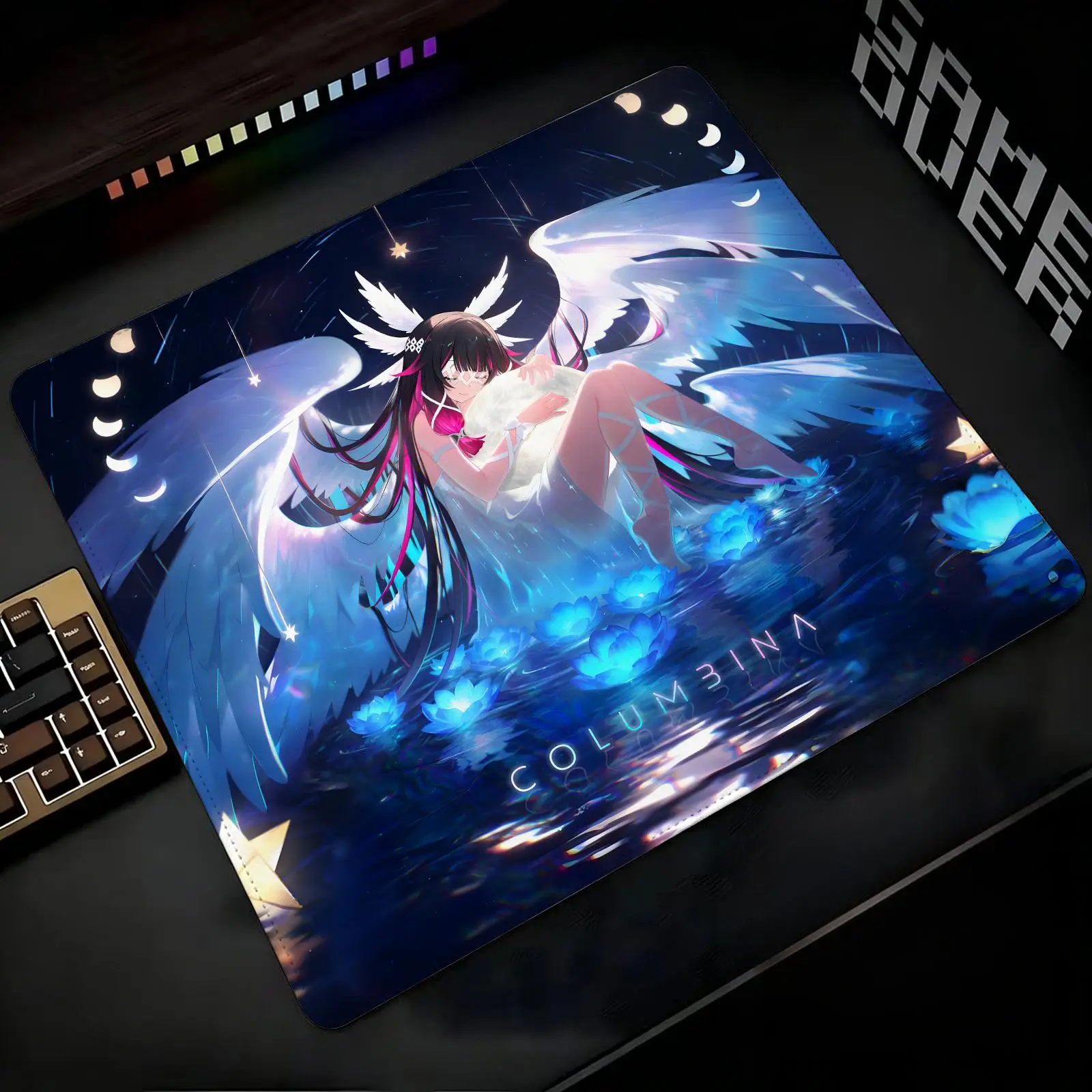 Mouse Pad Regular gaming mouse pad Office mouse pad Laptop desk mat Stitched edge S/M/L size mouse pad  Genshin Impact Columbina