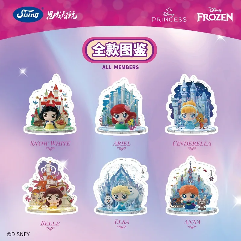 Disney Princess Frozen Blind Box Sparkle Cute Snow White Cinderella Ariel Belle Elsa Anna Olaf Sven Mini Figure Doll Ornament - view 3
