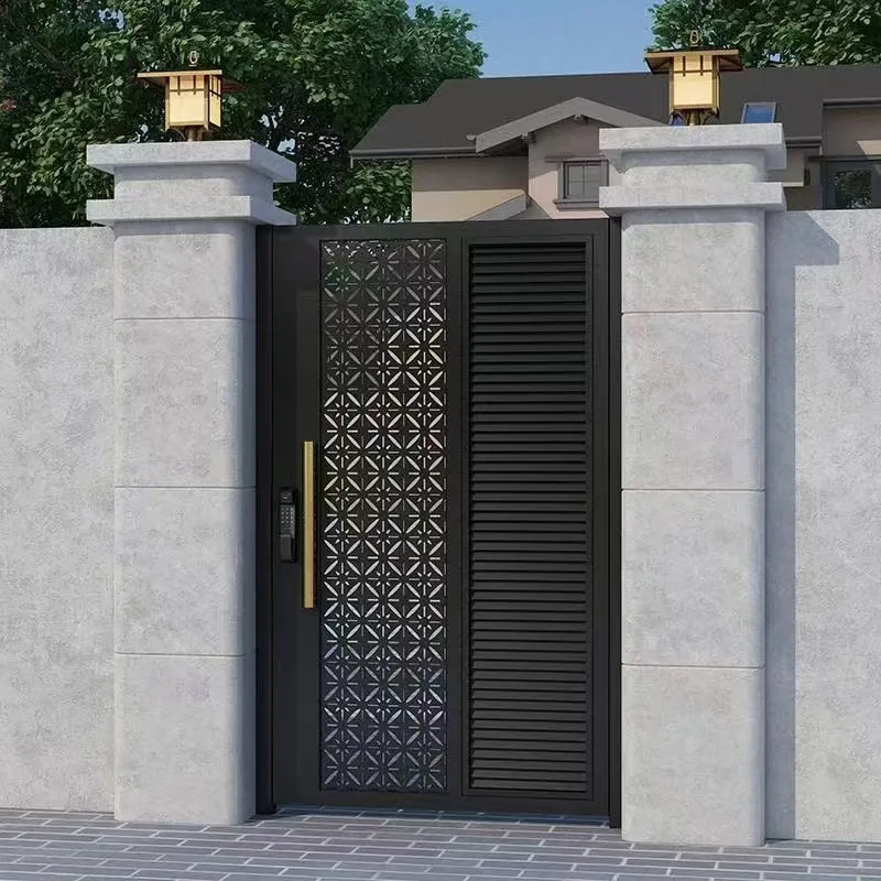 &*New Design  Front Garden Gates Design Remote Control Waterproof Modern Latest Main Gate Designs Aluminum Garden Gate