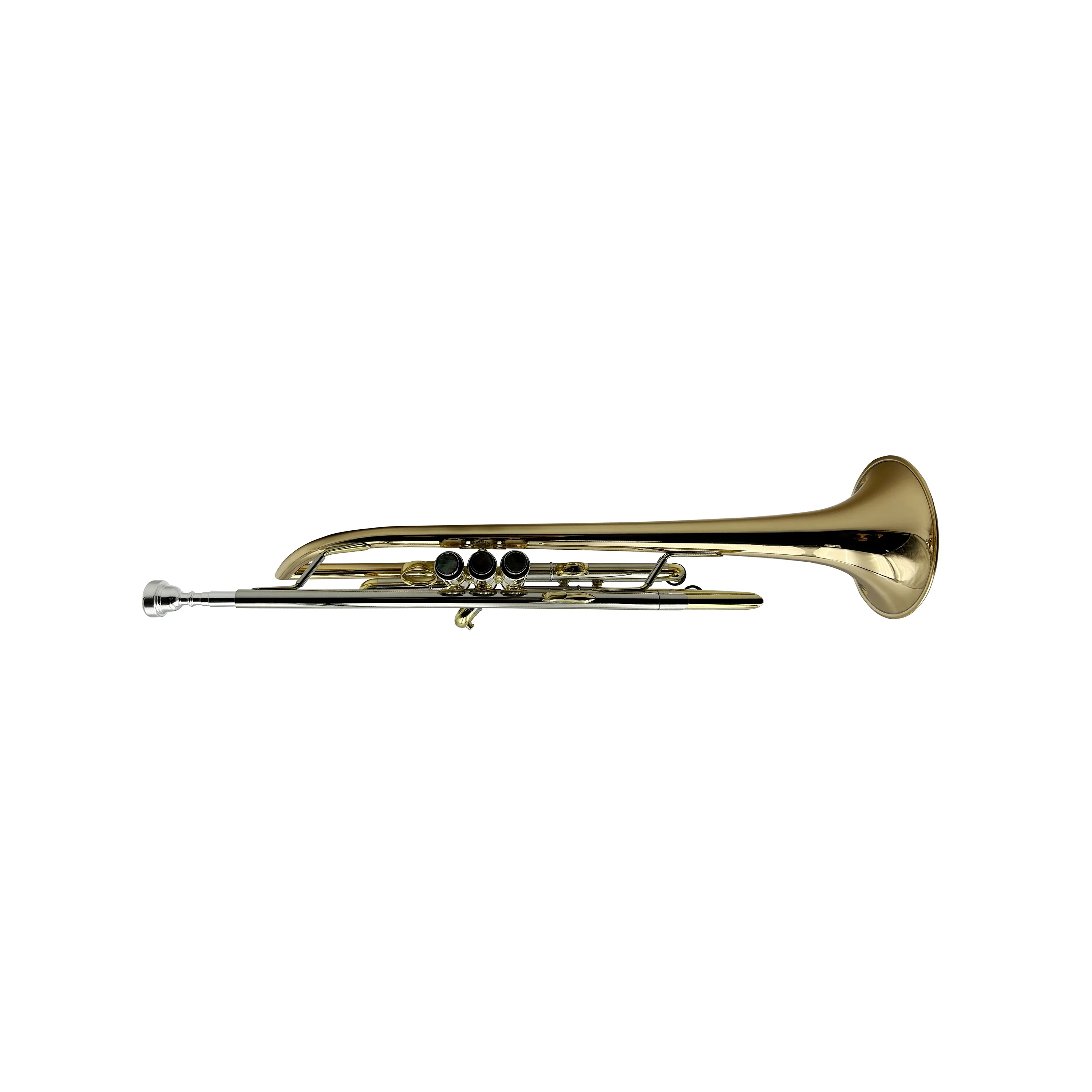 Professional BB Tone Trumpet JYTR409XGC OEM Imitation Gold Copper Brass Body Gold Lacquer Surface Stainless Steel Pistons