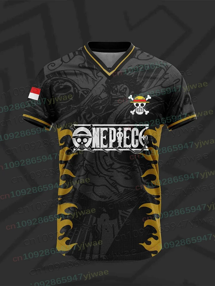 Camiseta de Fútbol con Estampado 3D de Luffy Gear 5 del Anime One Piece 2026 para Hombre, Camiseta Deportiva de Verano de Manga Corta, Informal, para Cosplay