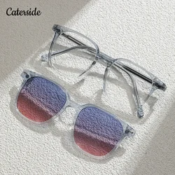 New Square Polarized Sunglasses Women Magnetic Suction Clip Style Sun Glasses Women Driving Fishing Prescription Eyewear Frames