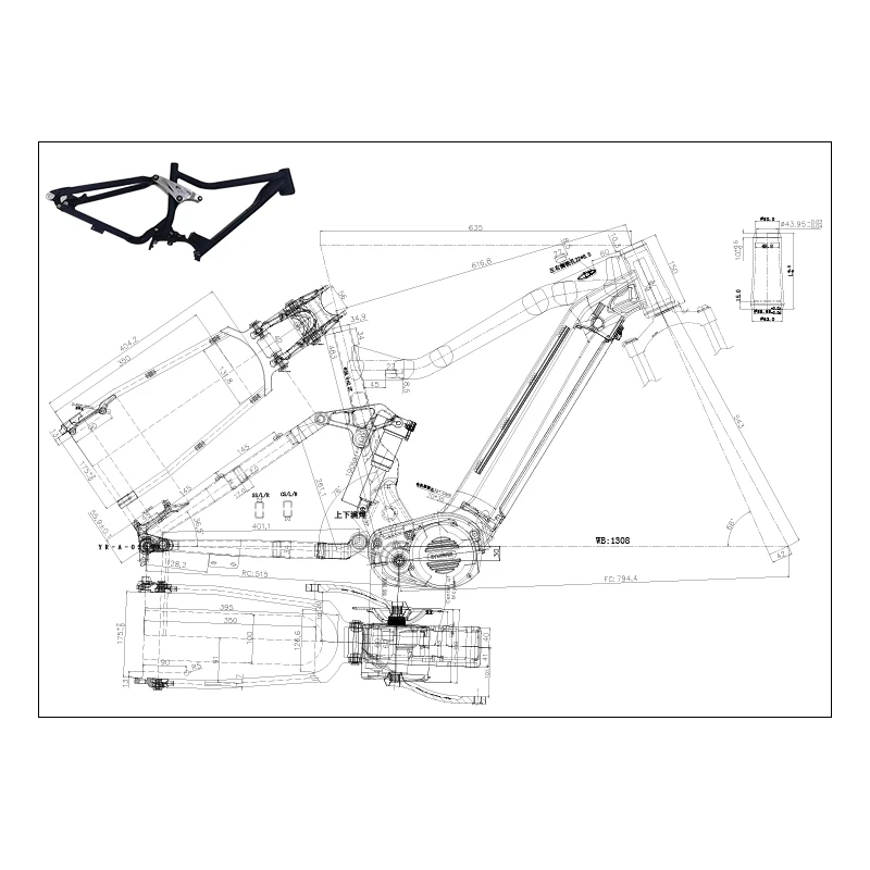 Hot-selling aluminum alloy   mountain bike frame for BMX, 36V/48V suspension   bike, easy to install