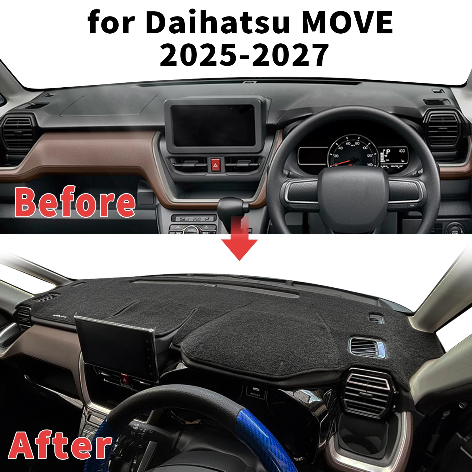 for Daihatsu MOVE 2025-2027 Canbus LA850 LA860S Dashboard Cover Sun Shade Protector Dashmat Anti-Glare Mat Automotive Dash Mat