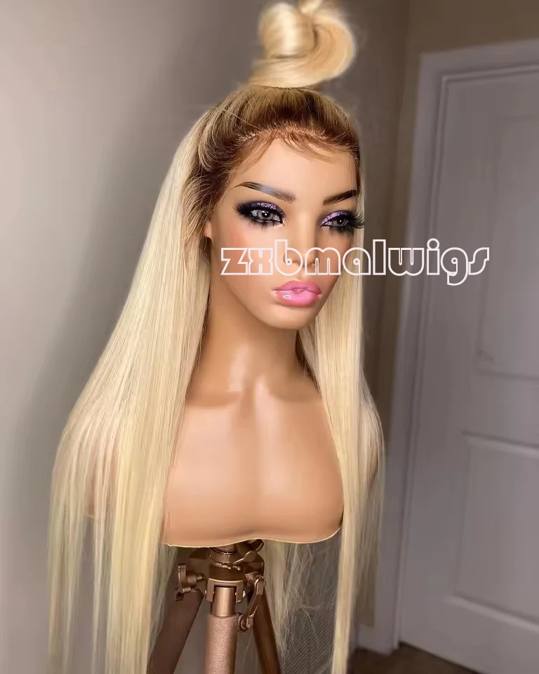 

Синтетические волосы 13X4, прямые омбре 613, светлые парики на шнурке для женщин, бесклеевой парик спереди, детские волосы, волнистые волокна, повседневная одежда