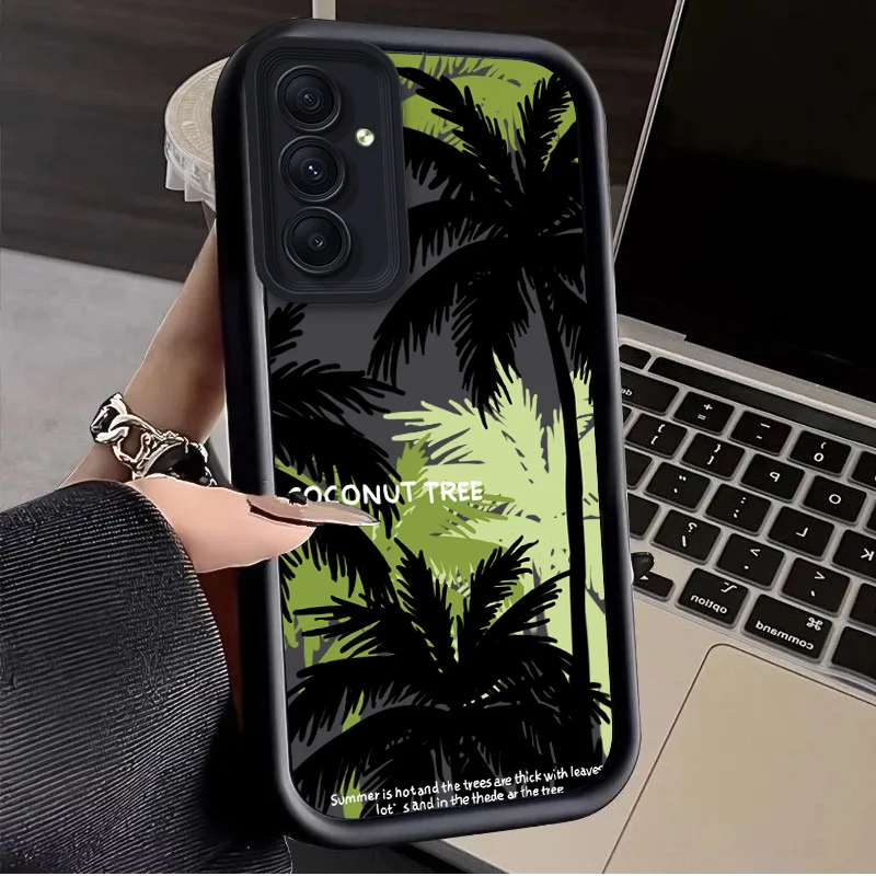 Coconut Tree Case for Samsung Galaxy A73 A72 A71 A55 5G A54 A52 A52S A51 4G A31 A30 A24 A23 A22 A21S A20S A20 A14 A13 A12 Cover