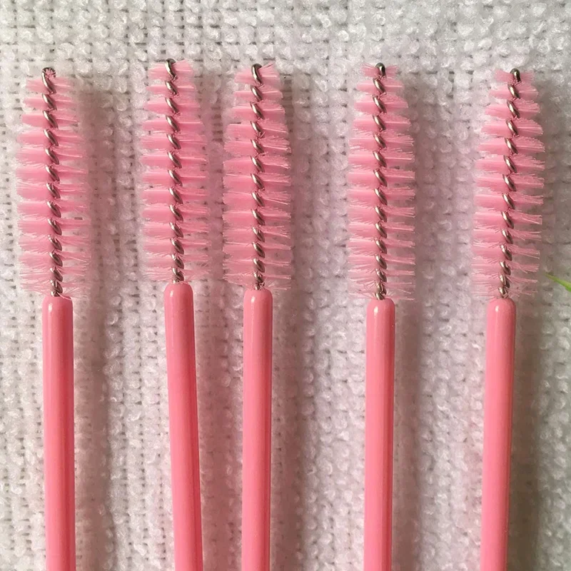 50 stuks wegwerp nylon mascara toverstaf applicator wimperborstels voor enten wimpers verlenging vrouwen make-up borstel gereedschap