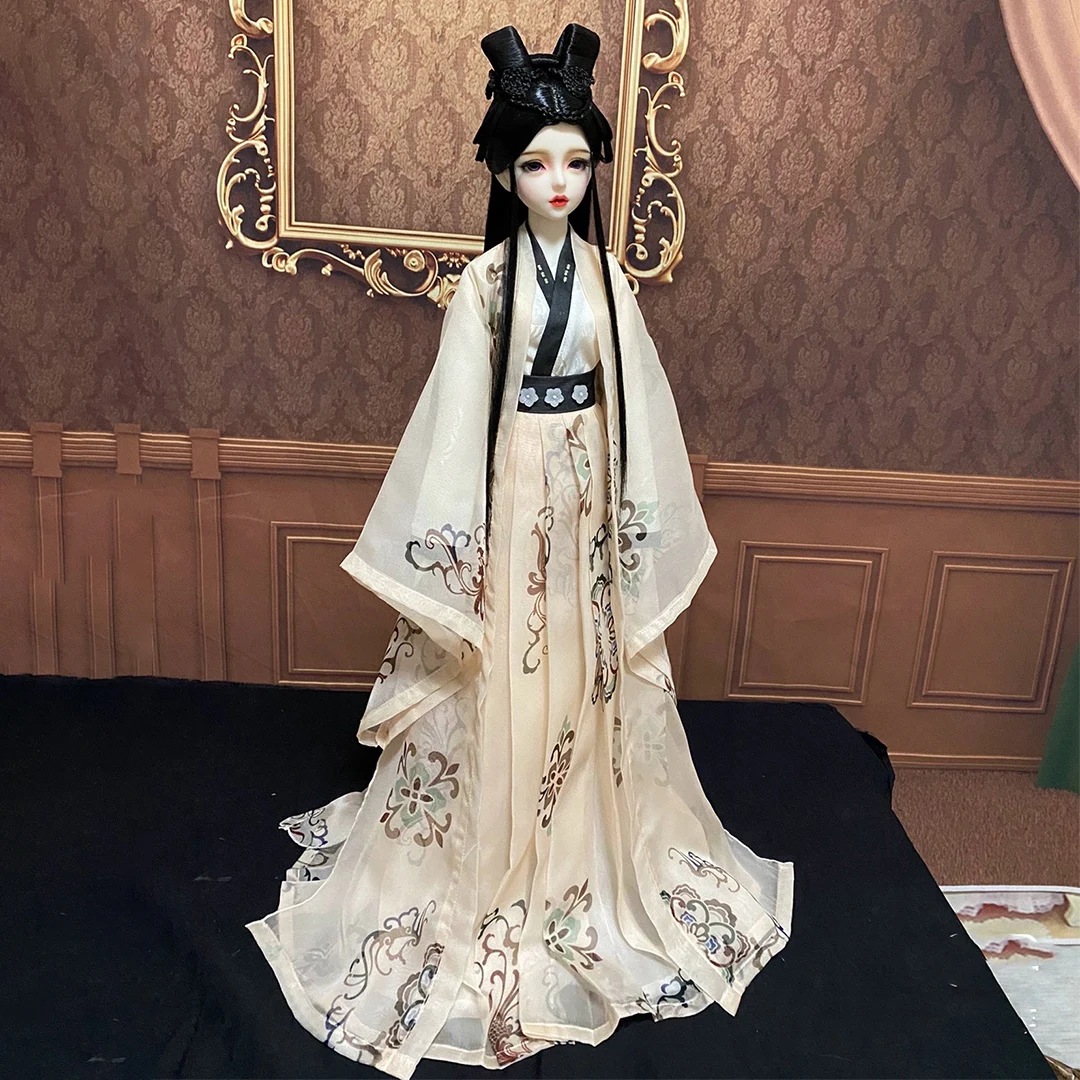 

1/4 1/3 Scale Ancient Costume BJD Clothes Chinese Hanfu Fairy Long Dress Outfit for BJD/SD SD13 Big Girl Doll Accessories C2339