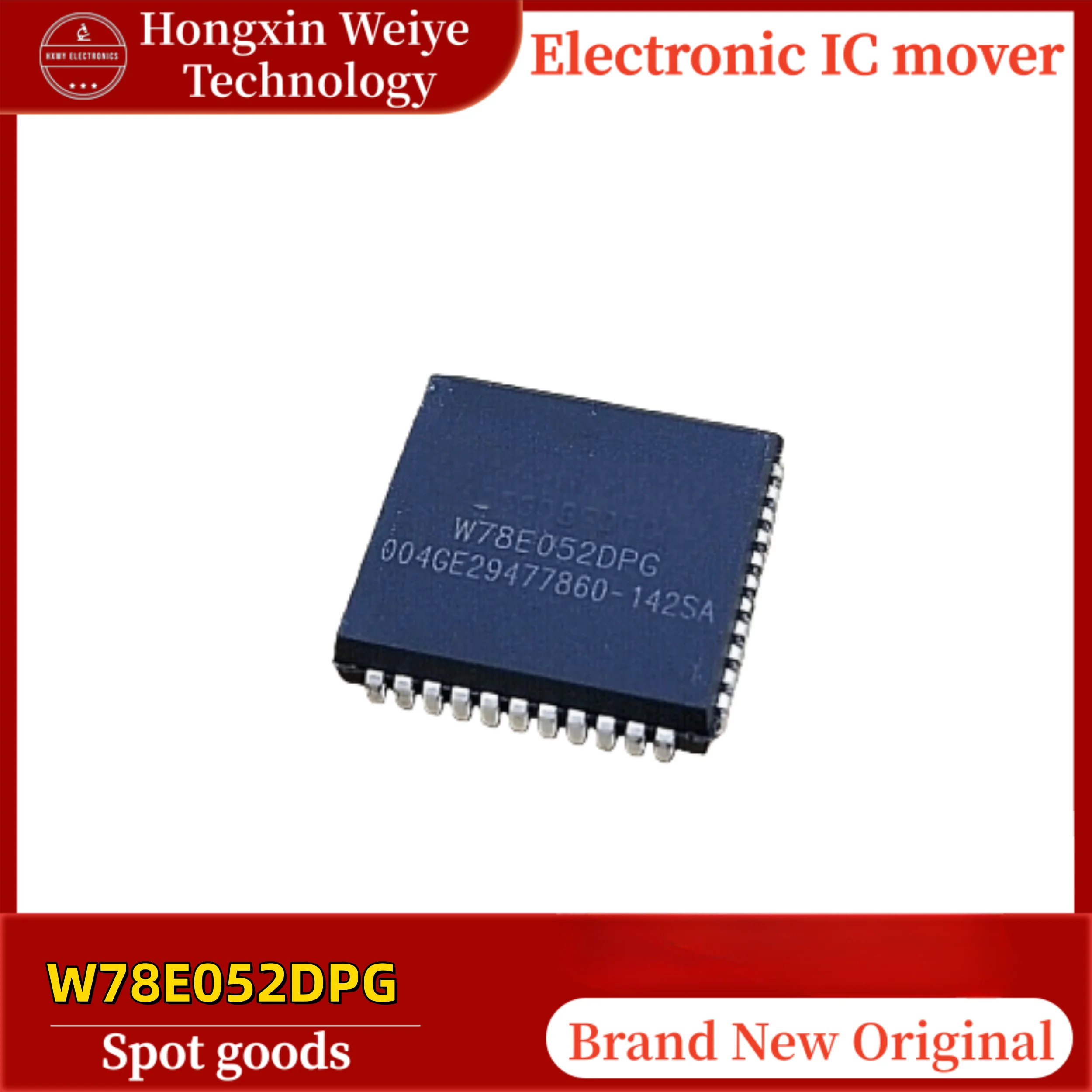 (5/10 piece) W78E052DPG with Silkscreen Mark W78E052 LCC-44 40MHz 8-Bit 8KB Microcontroller IC 100% Original In Stock Fast Shipp