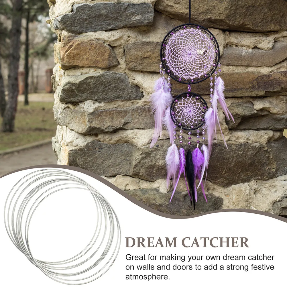

10Pcs Dream Catcher Hoops Metal Rings DIY Supplies Macrame Floral Wreath Rings for Crafts Home Wall Hanging Decor