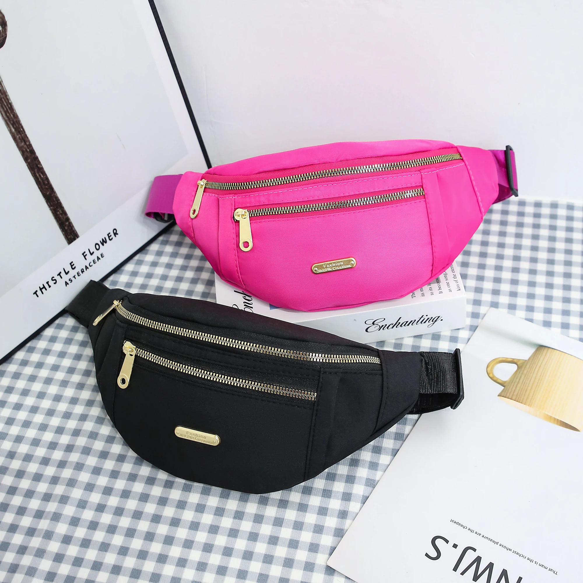 Fanny packs pás pack pro ženy pás brašna nastavitelný řemen pro cestovní sportovní běžecký bum pytle crossbody pás měšec