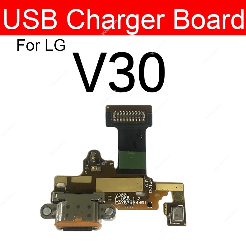 For LG V30 V35 V35 Plus V40 V50S USB Charger Port Flex Cable USB Charging Dock Board with Microphone Connector Flex Cable