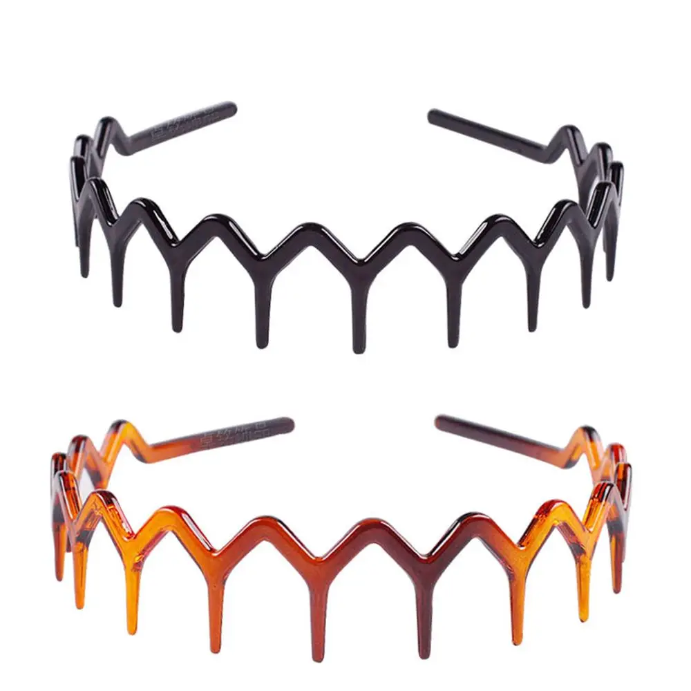 

Fashion Zigzag Notched Headband Hair Comb Portable Broken Hair Finishing Band Daily DIY Hair Decoration Christmas Birthday Gift