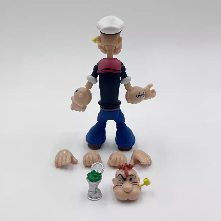 アニメ ポパイ ザ セーラー 6インチ 可動式アクションフィギュア クラシックアニメーション コレクタブルモデルおもちゃ デスクトップオーナメント、誕生日プレゼント