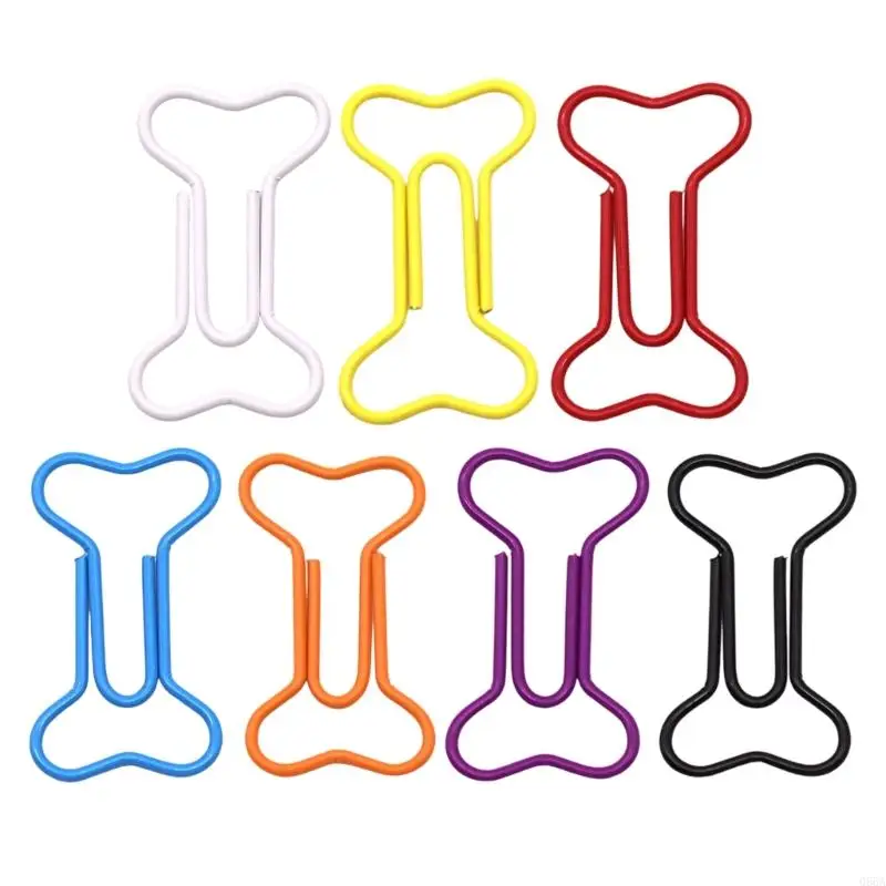 다채로운 금속 뼈 클립 대량 팩 학교 문구 용품 녹 방지 문서 패스너 공예 교실 액세서리